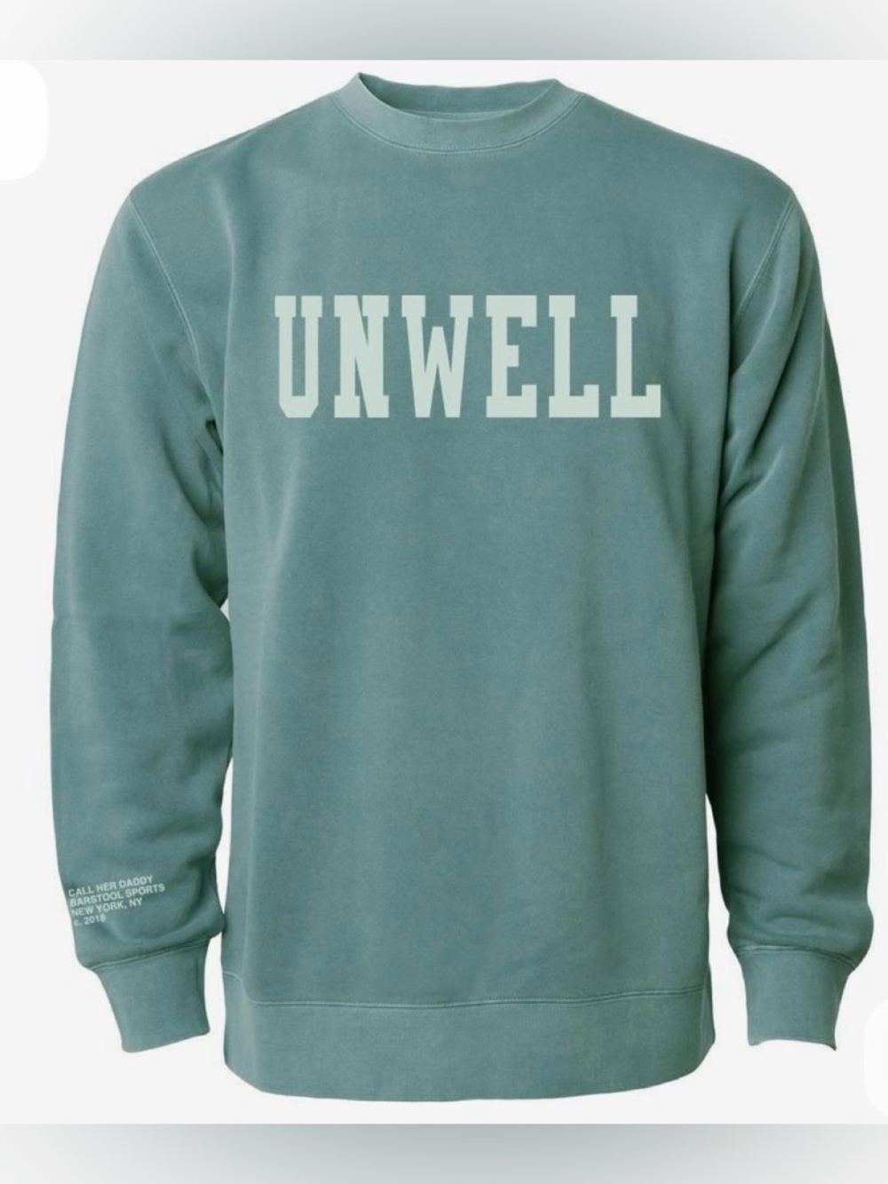 UNWELL Crewneck Sweatshirt in Sage Green